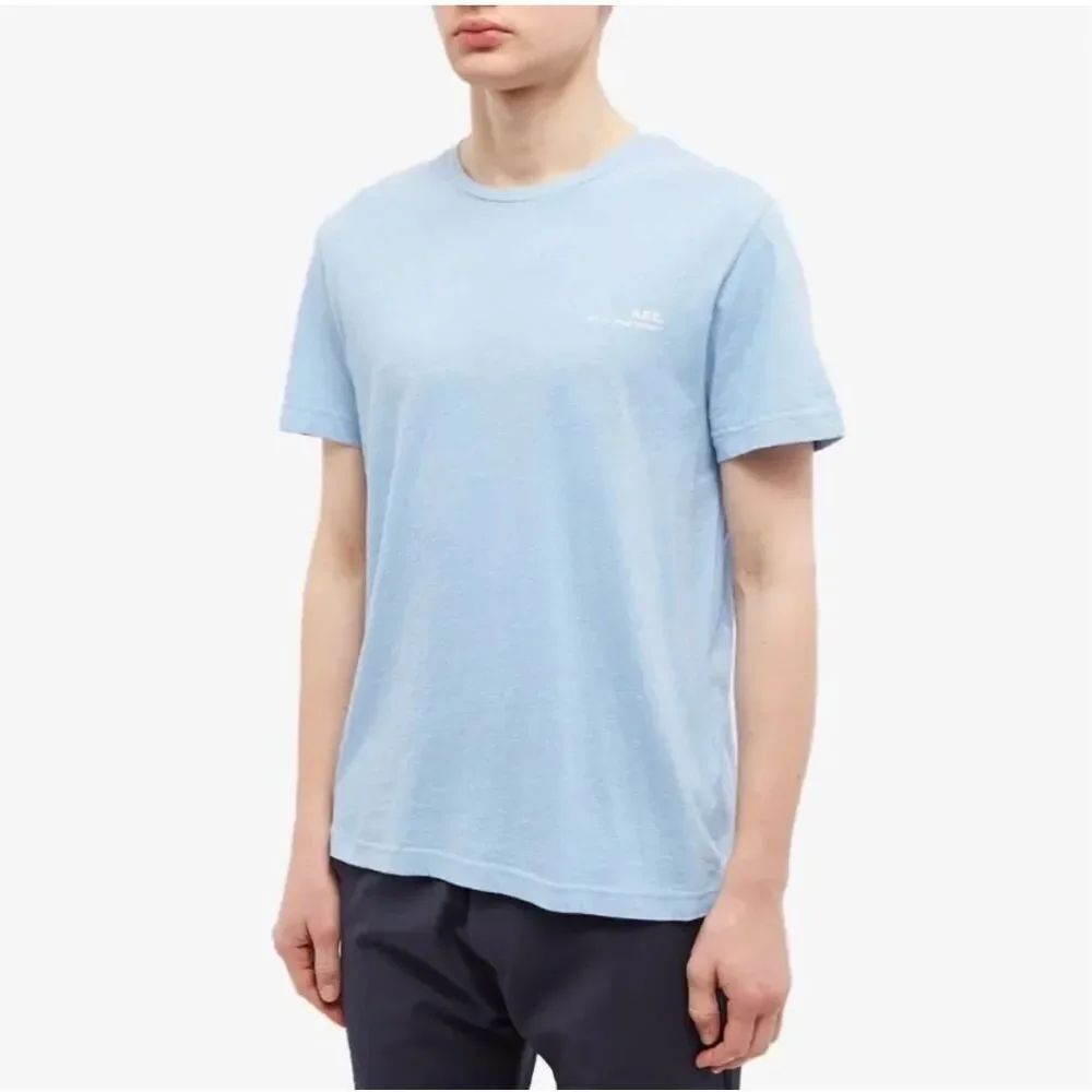 ✨A.P.C. Blue Logo Sz Medium T-Shirt in Blue✨